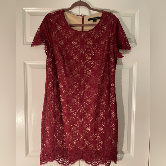 burgundy lace shift dress Brunch Ready Wrap Dress Summer Green / 1XL main image 1